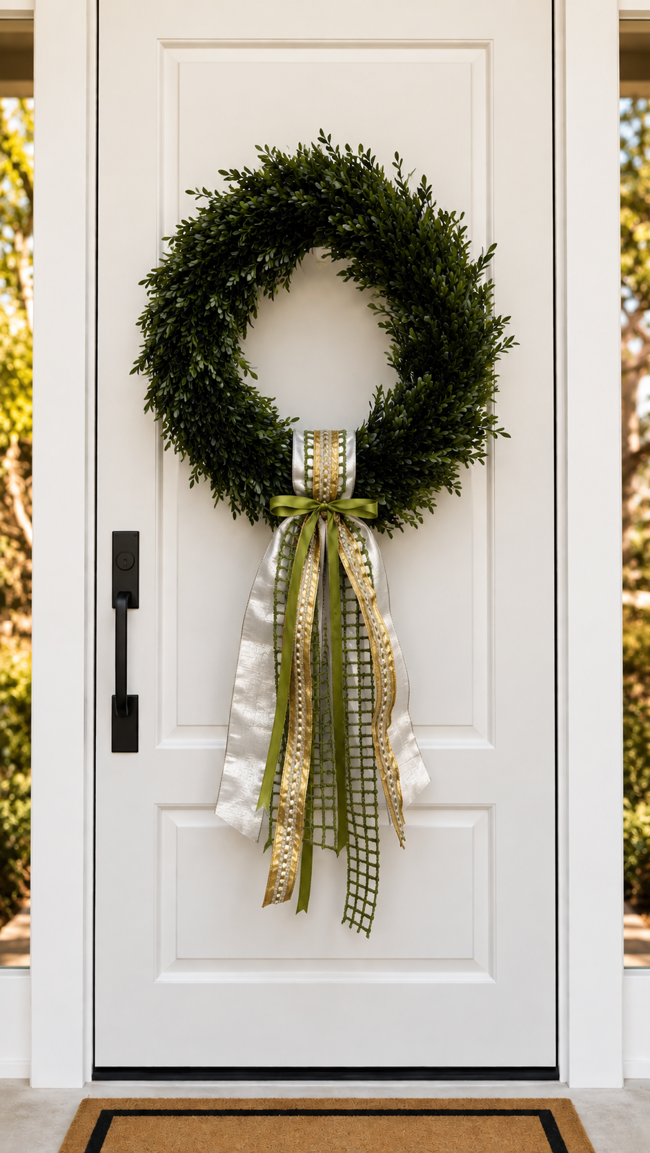 Midnight Holiday Wreath Sash