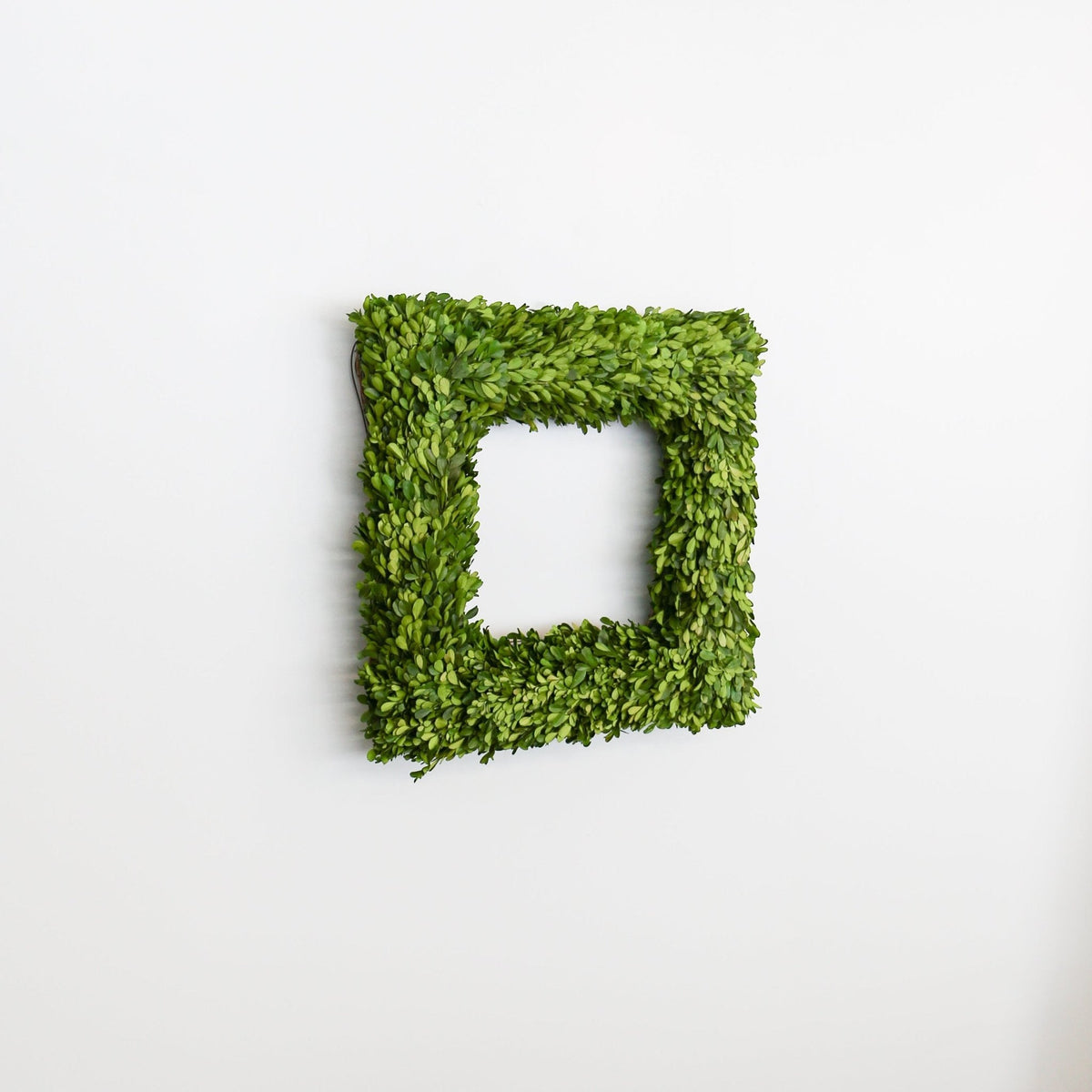 Square Preserved Natural Boxwood Wreath | 20 Inch