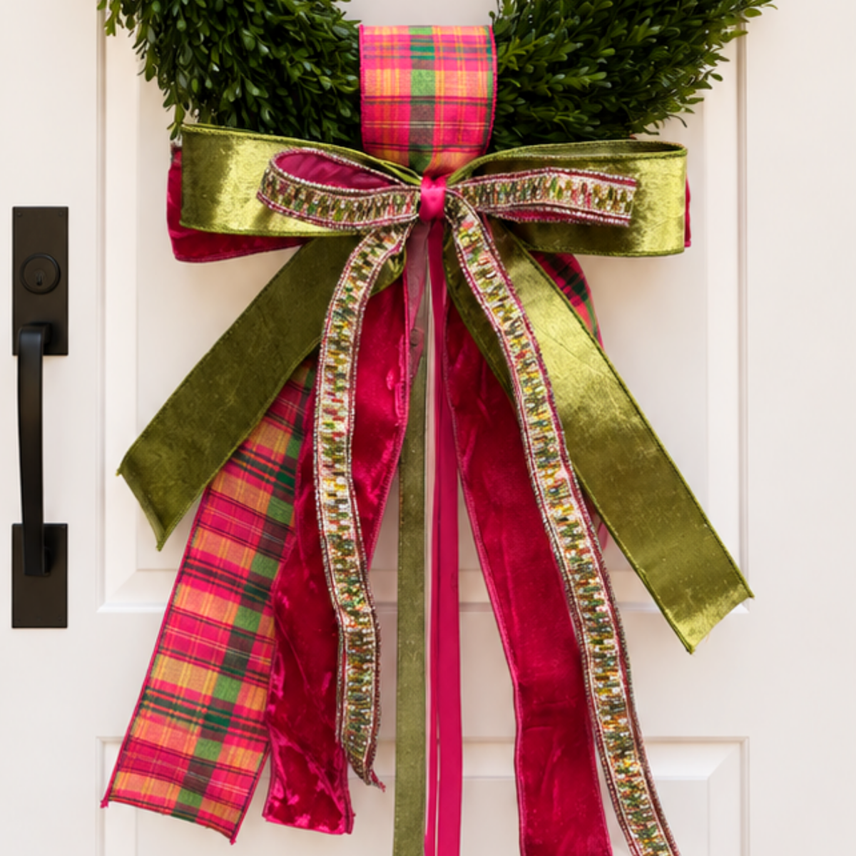 Festive Reindeer Ribbon Bow and Sash