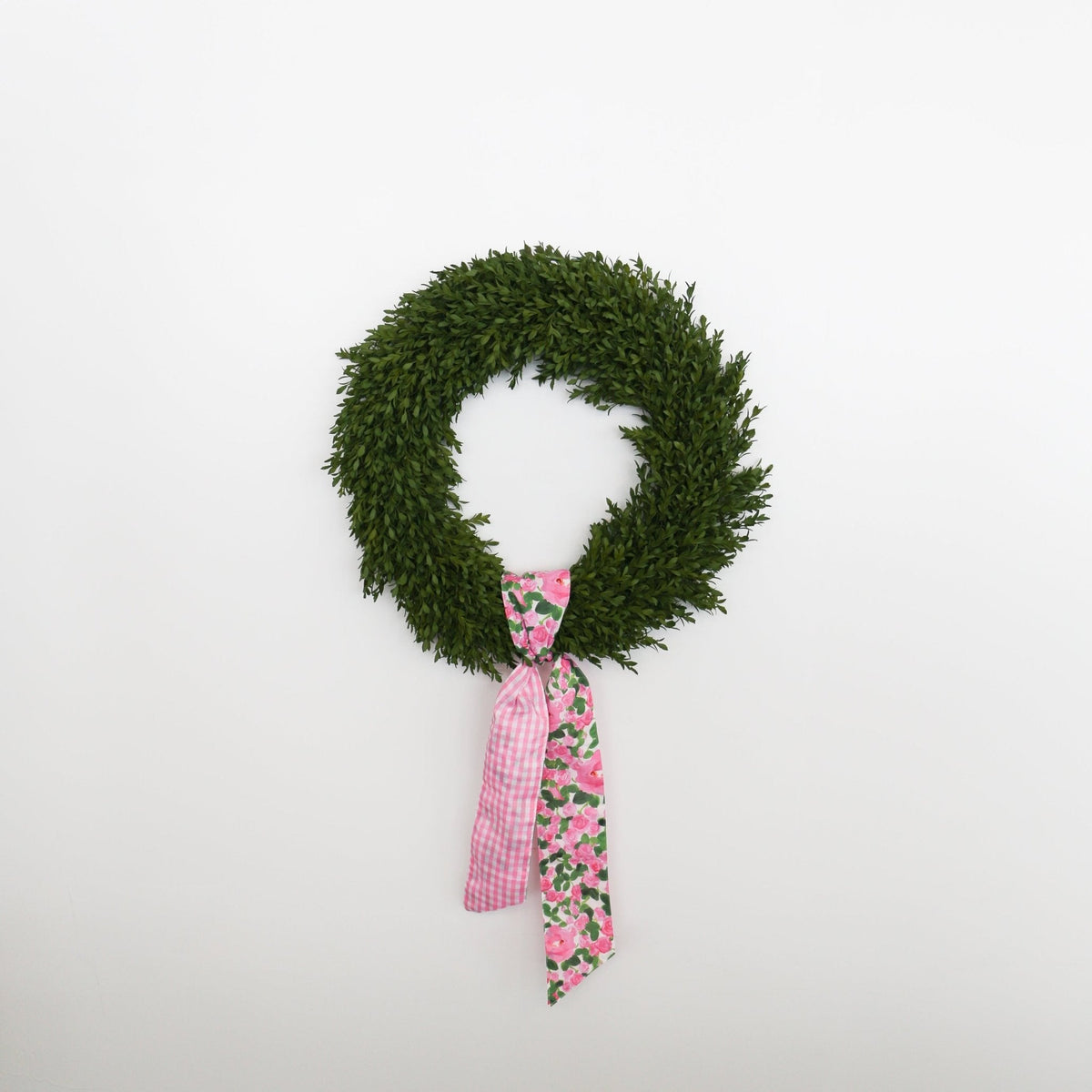 Pink Rose Garden Wreath Sash w/ Check Back