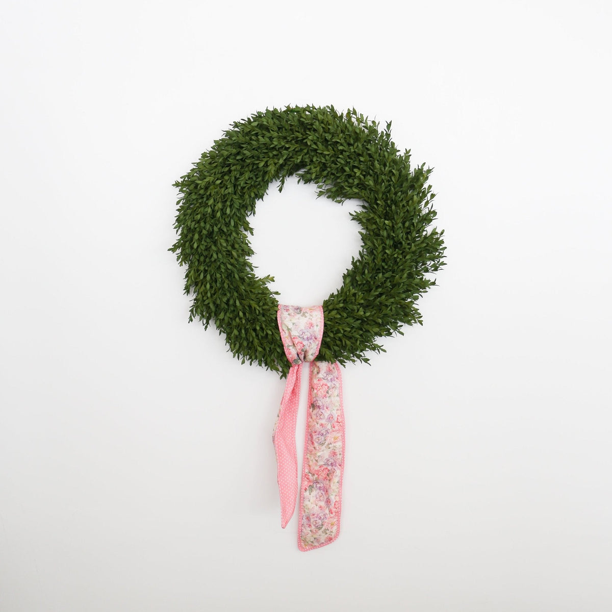 Pink & Mauve Floral Wreath Sash w/ Polka Dot Back