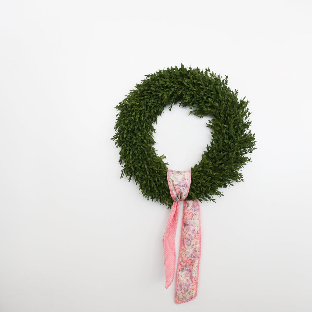 Pink & Mauve Floral Wreath Sash w/ Polka Dot Back