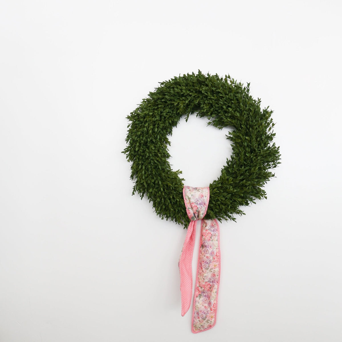 Pink & Mauve Floral Wreath Sash w/ Polka Dot Back