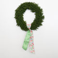 Pink & Lavender Tulip Wreath Sash w/ Green Check Back