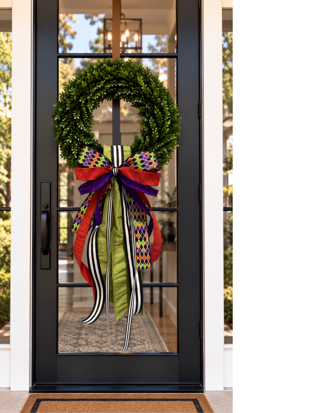 Jack O Lantern Halloween Ribbon Bow