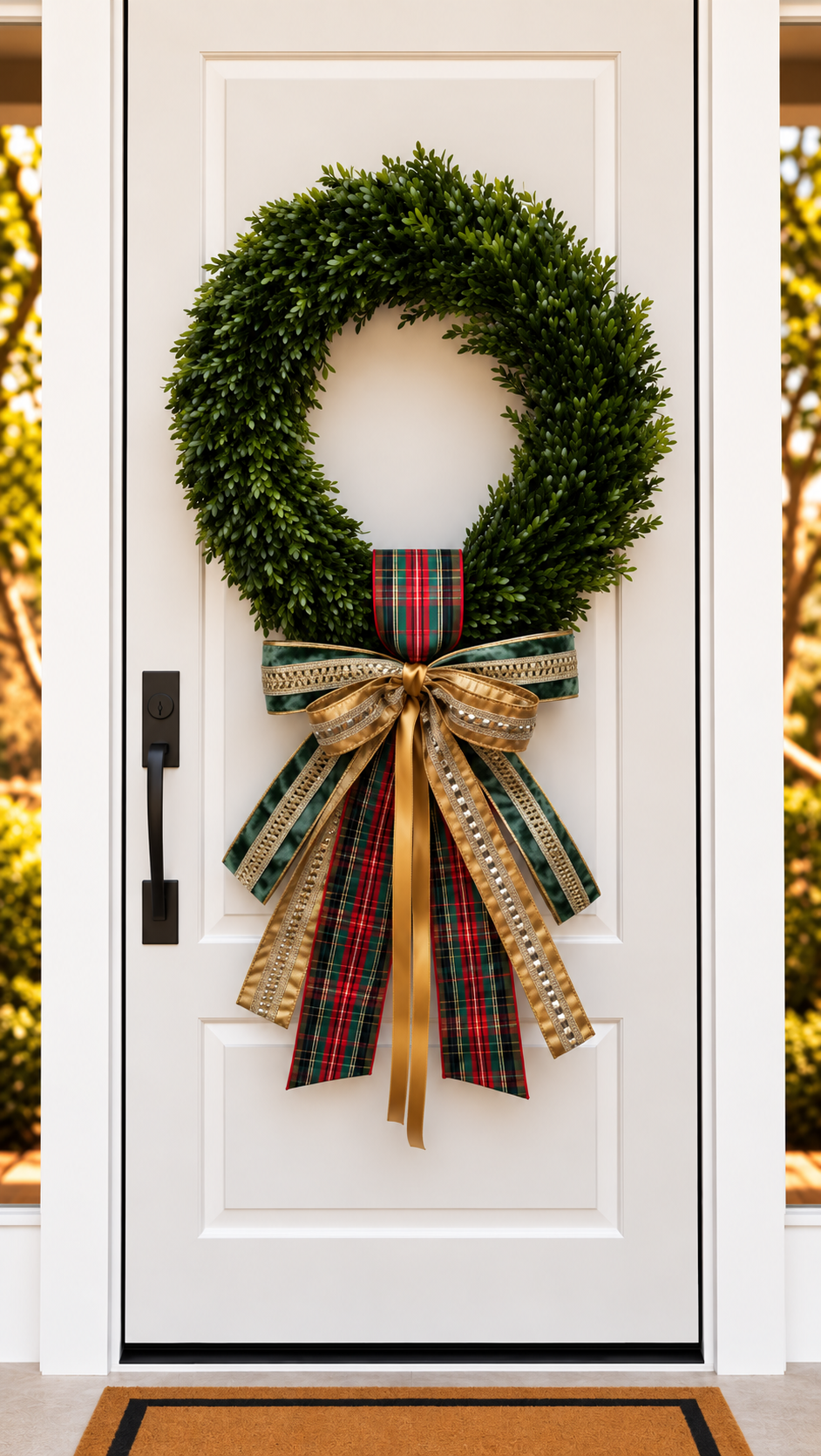 Cozy Christmas Ribbon Bow and Sash