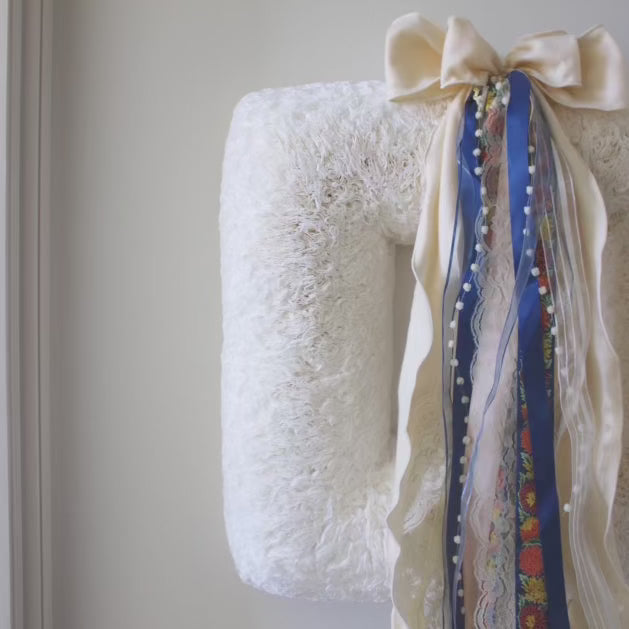 White Square Coffee Filter Wreath