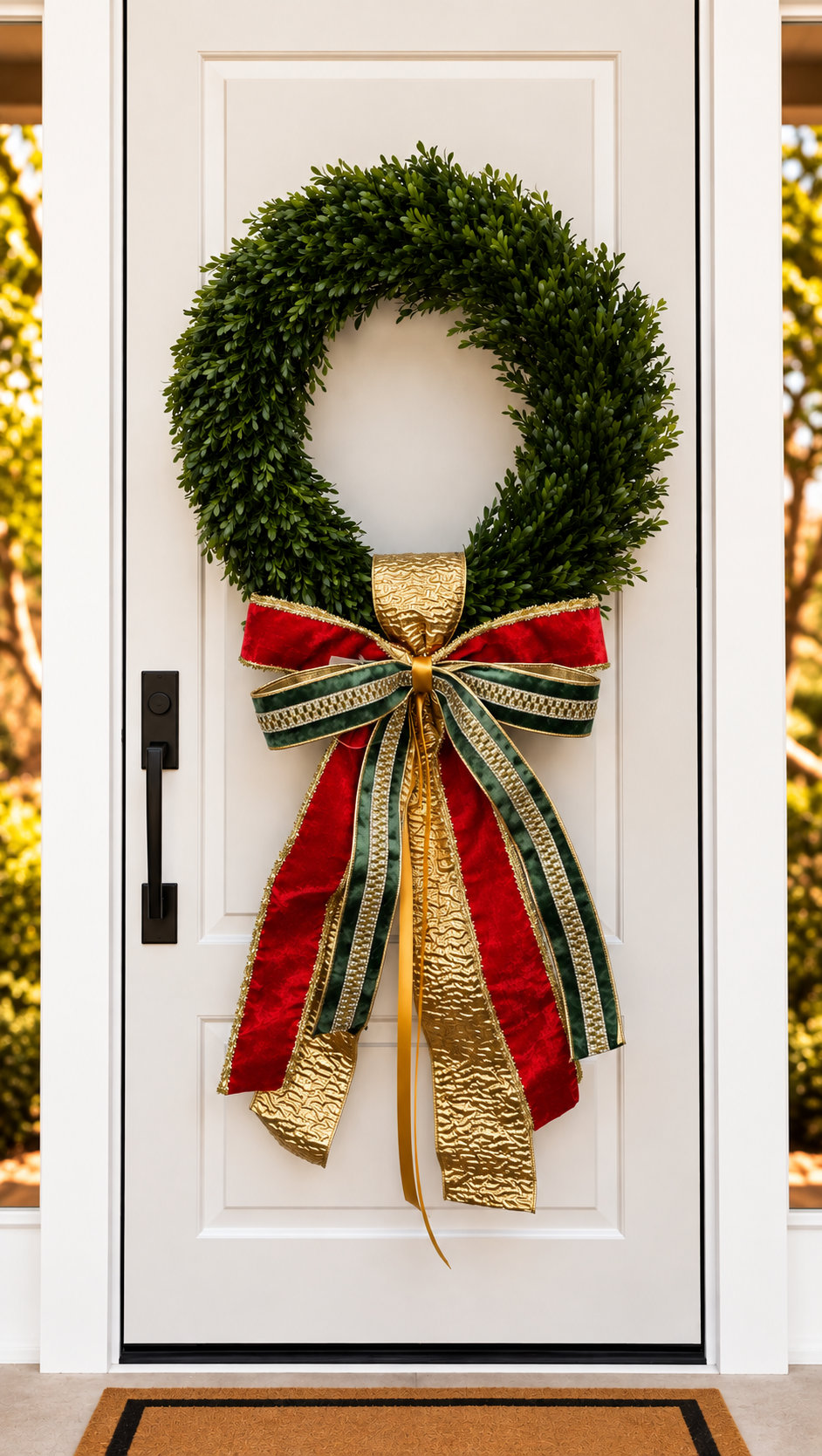 Classic Christmas Ribbon Bow and Sash