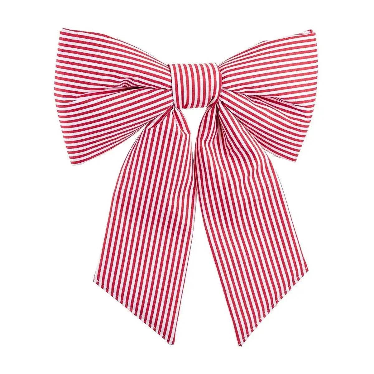 Classic Holiday Stripe Double-Tail Bow | Large