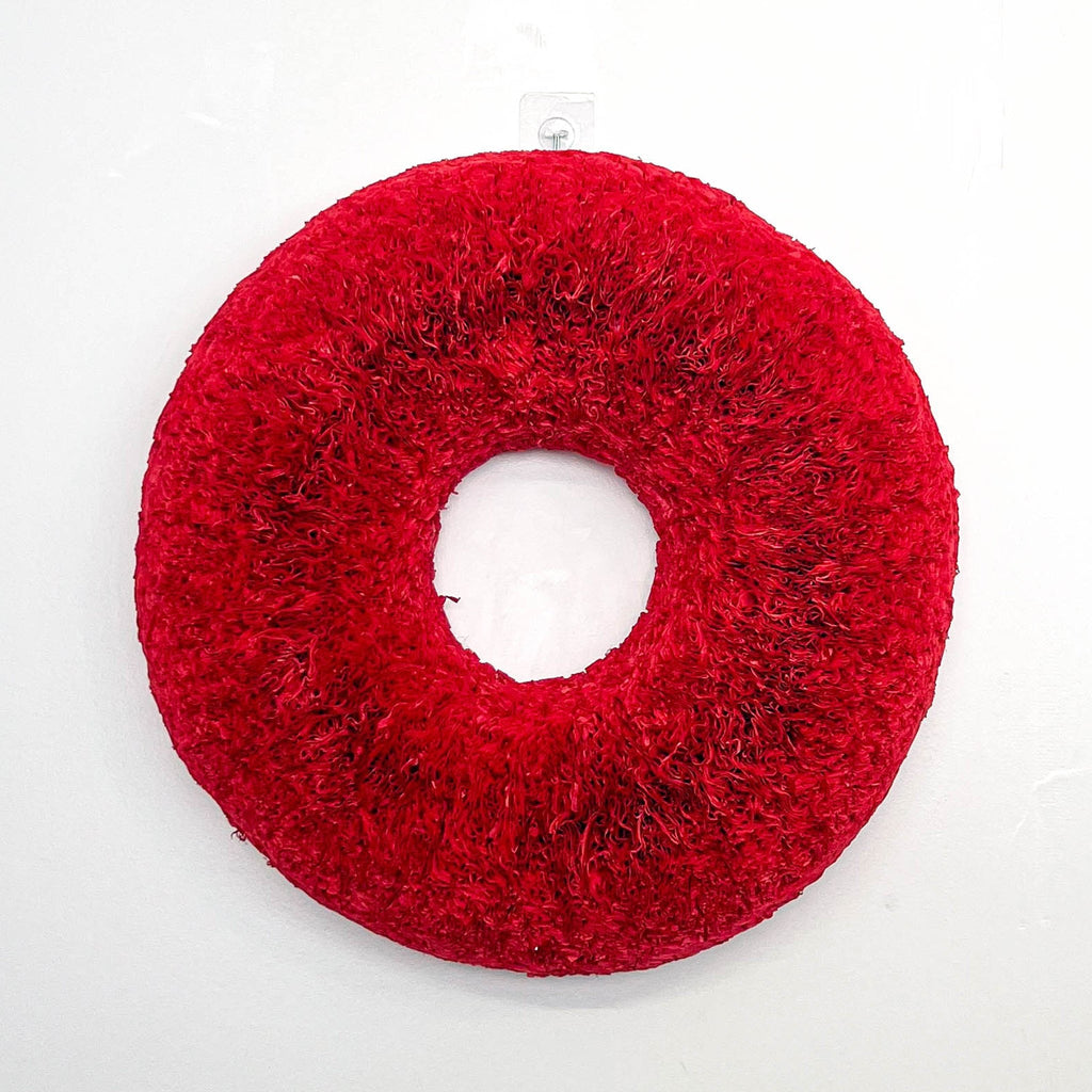 Crimson Red Coffee Filter Wreath
