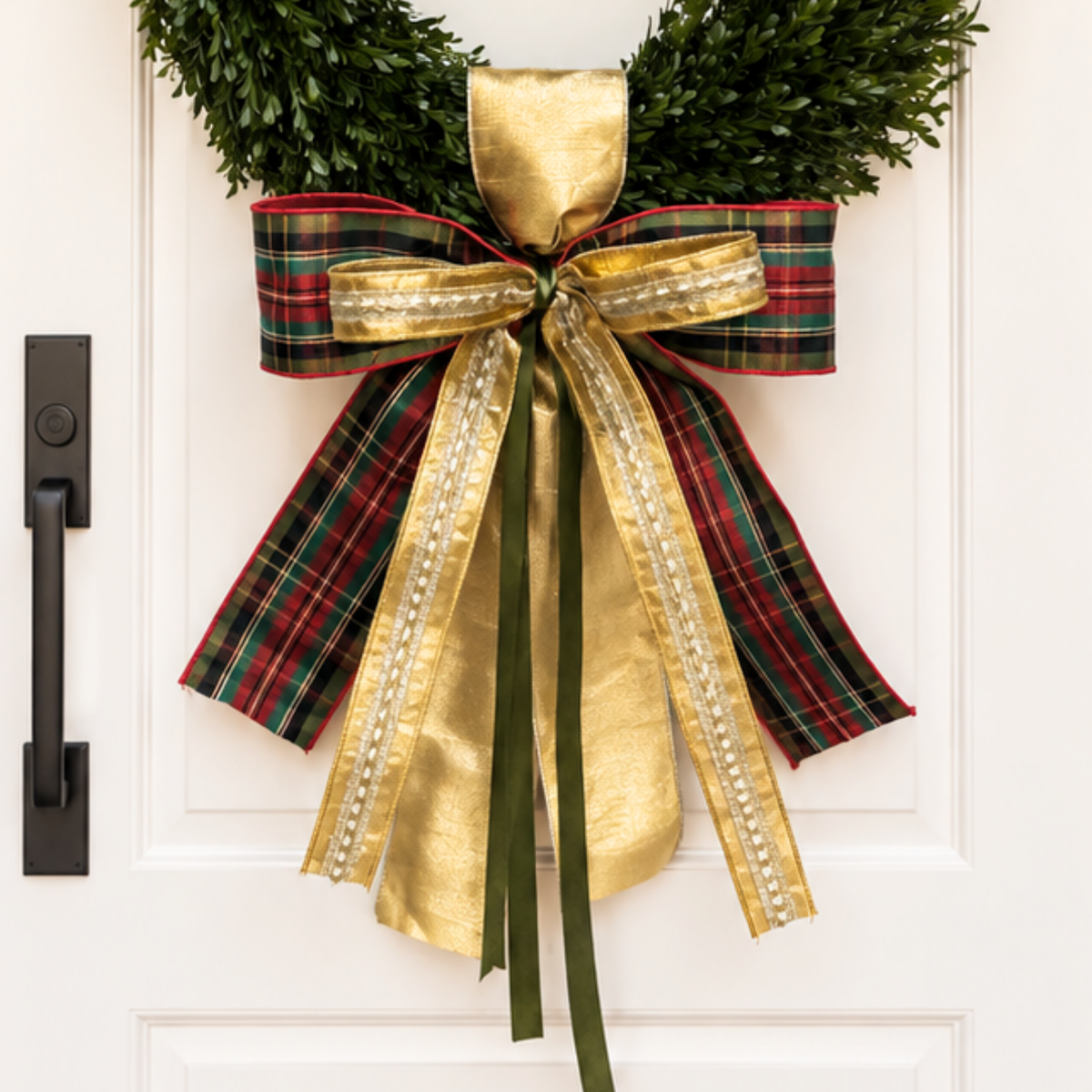 Classic Tartan Christmas Ribbon Bow