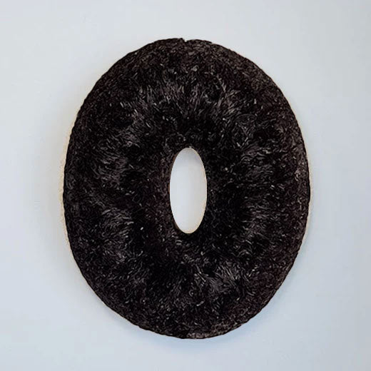 Midnight-Black Oval Coffee Filter Wreath