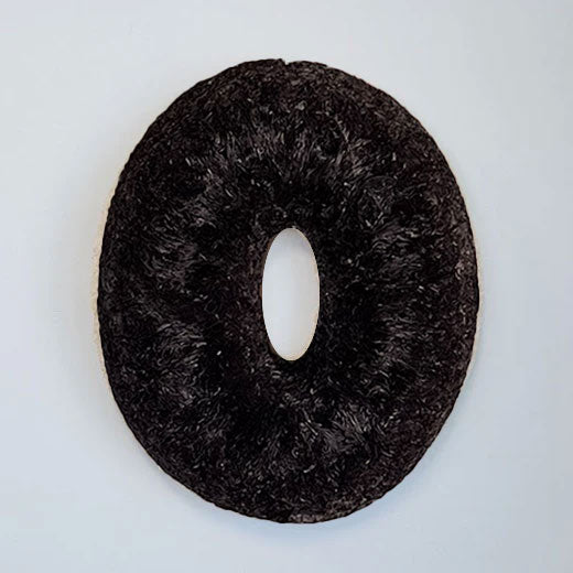 Midnight-Black Oval Coffee Filter Wreath