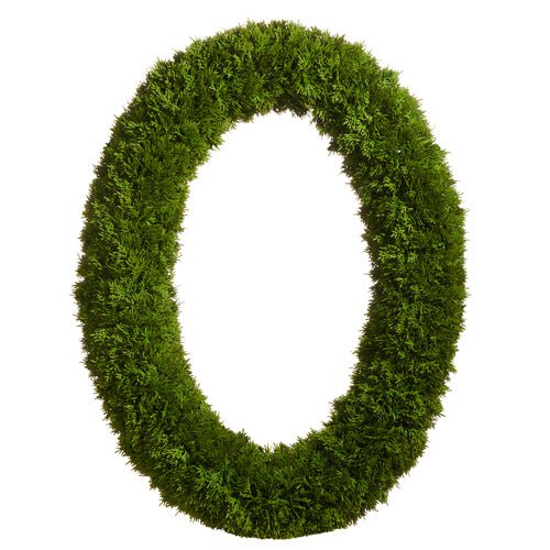 Oval Faux Cedar Wreath | 30.5-inch