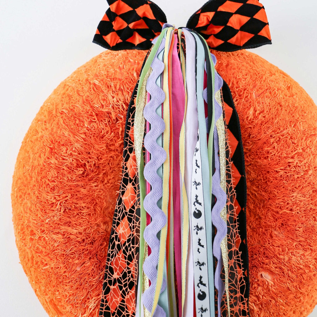Pumpkin-Orange Coffee Filter Wreath