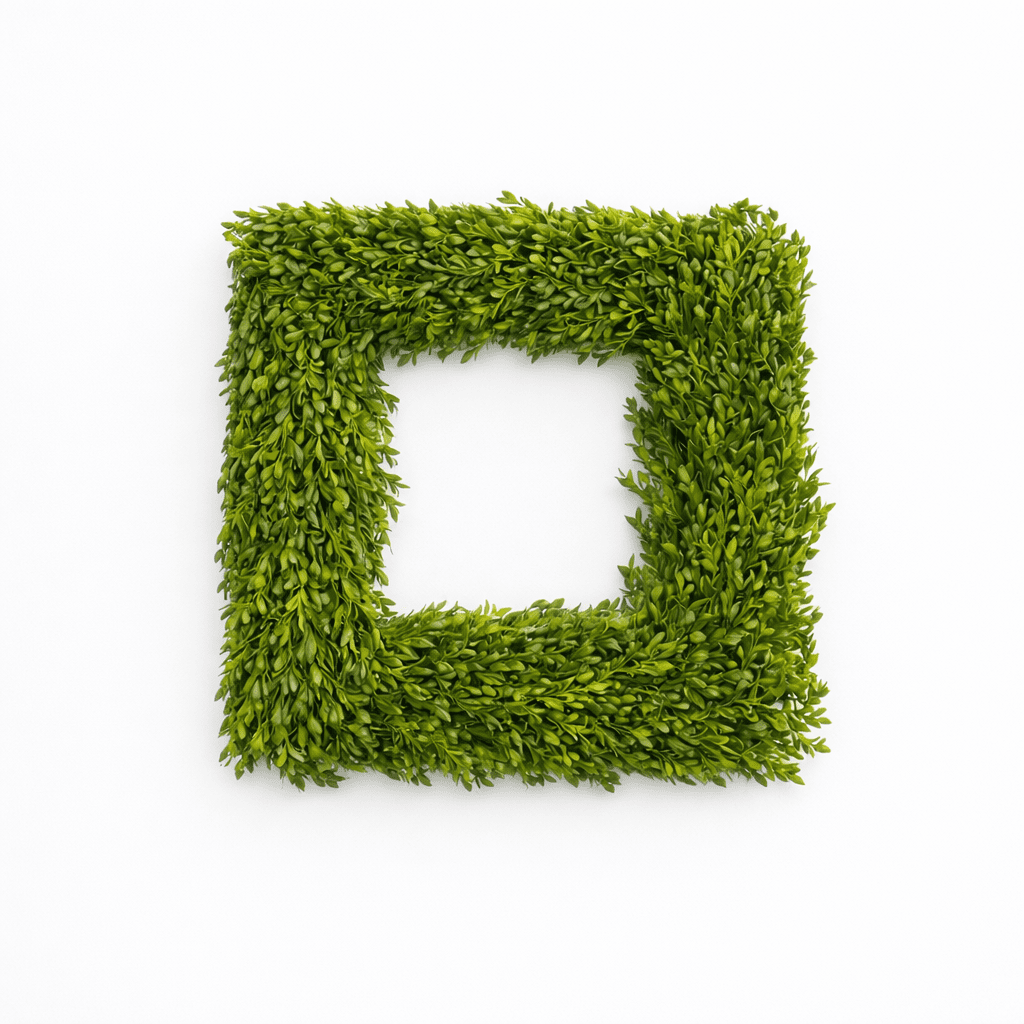 Square Green Tea Leaf Wreath | 18-inch