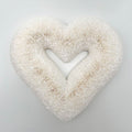 White Heart Coffee Filter Wreath