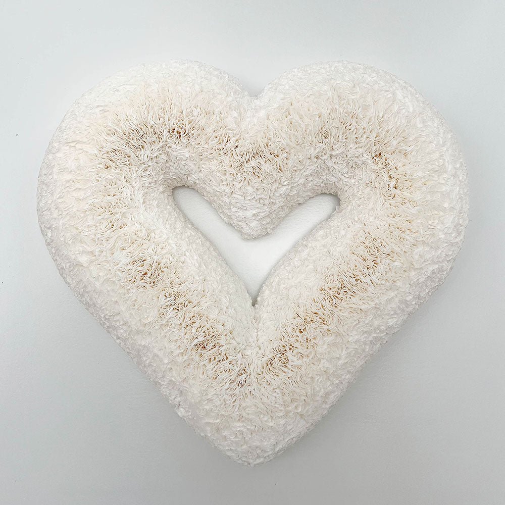 White Heart Coffee Filter Wreath