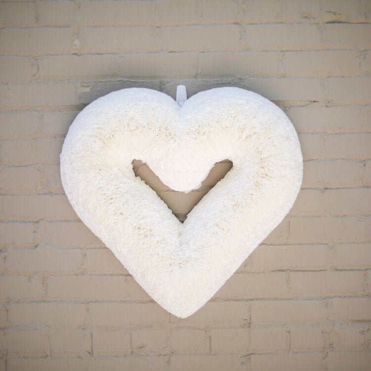 White Heart Coffee Filter Wreath