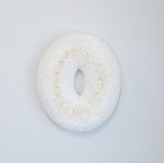 White Oval Coffee Filter Wreath
