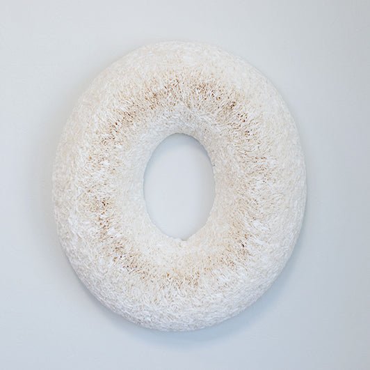White Oval Coffee Filter Wreath