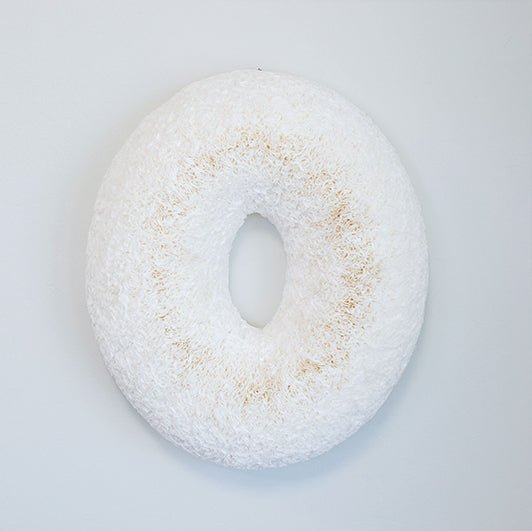 White Oval Coffee Filter Wreath